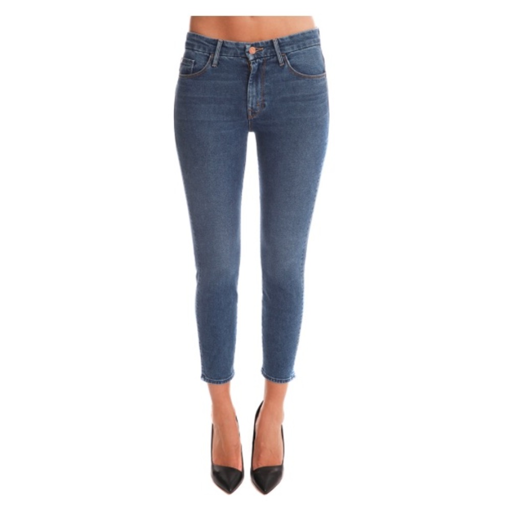 Candice x Mother Jeans High Waisted Looker Crop