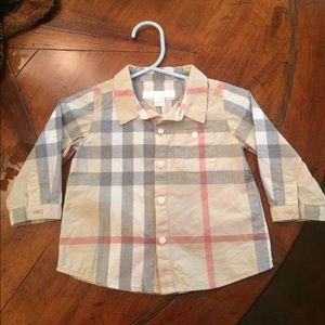 Boys Burberry long sleeve shirt