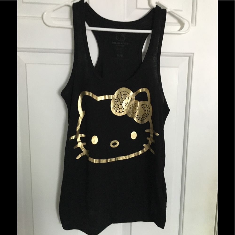 Black & Gold Hello Kitty Tank Top