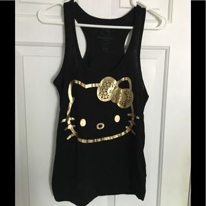 Black & Gold Hello Kitty Tank Top