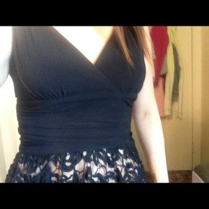 Beautiful black and nude lace dress