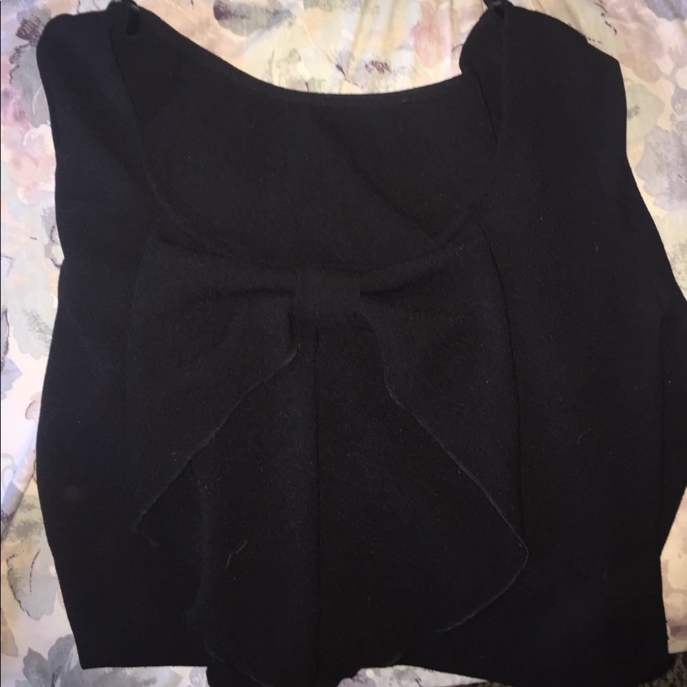 Black Shift Dress with Bow
