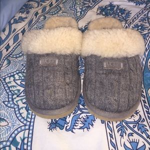 Grey Knit Ugg Slip Ons