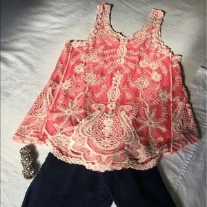 Pink Boho Chic Top