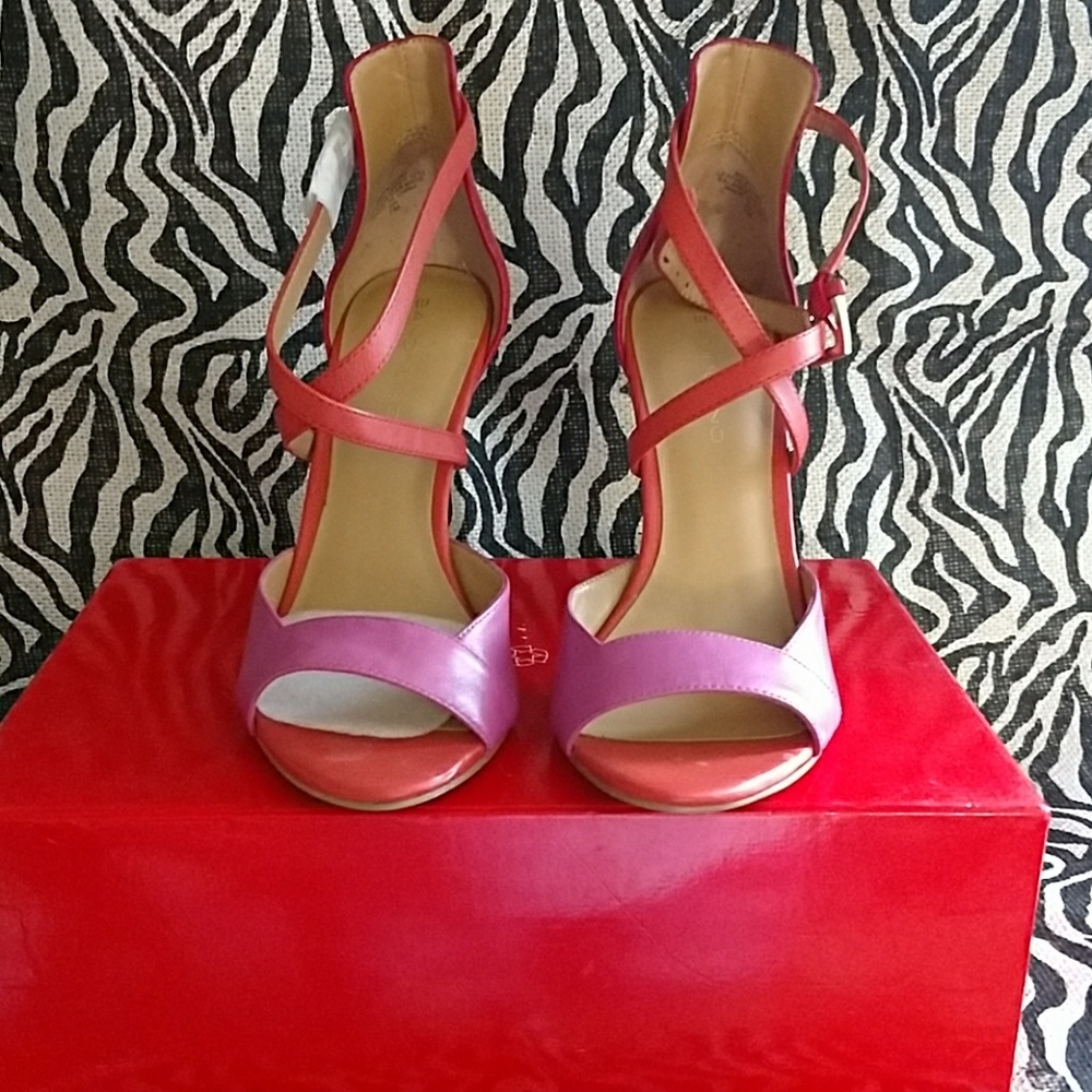Open toe High Heeled Sandals (leather uppers)