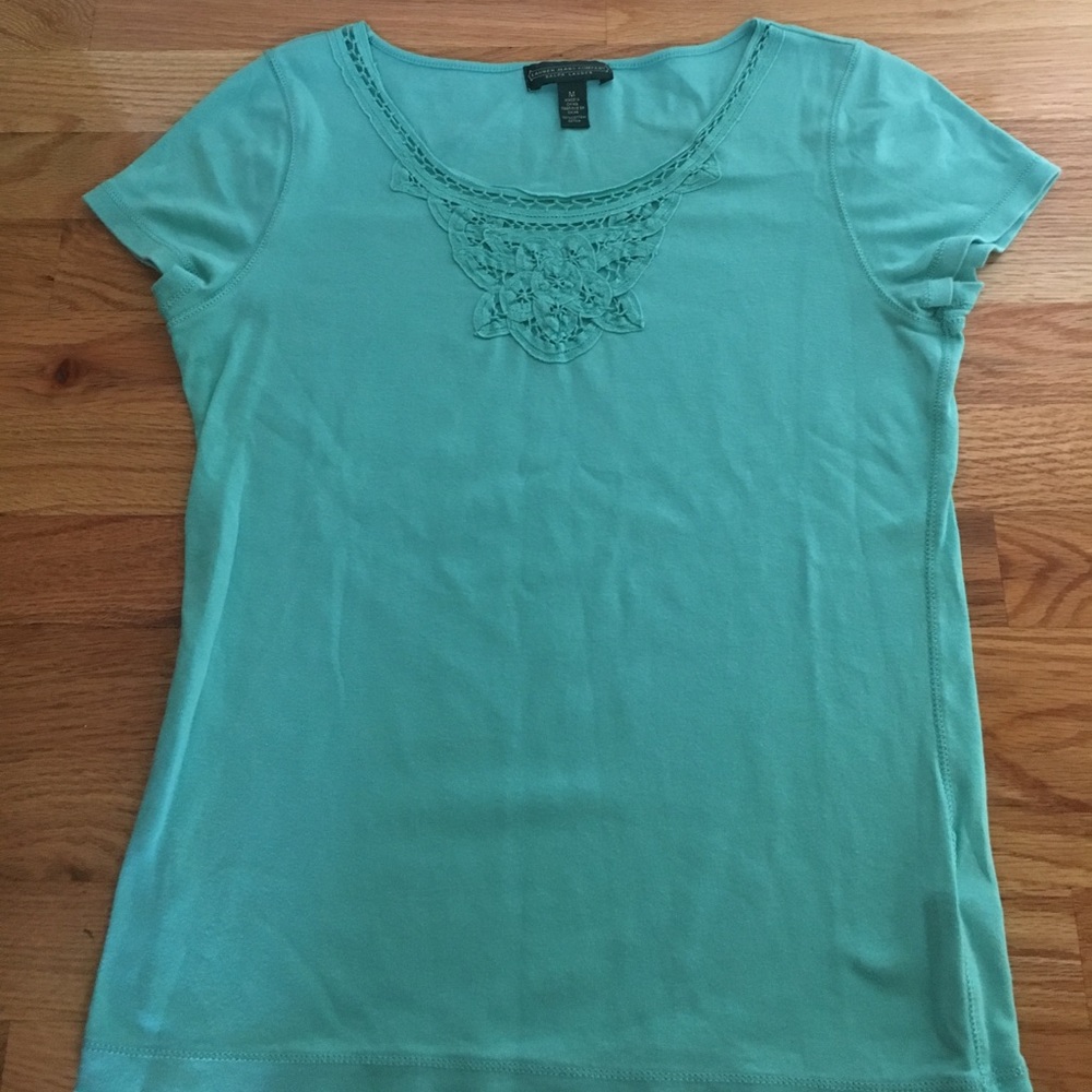 Crew neck short sleeve top by Lauren Jeans Co RL