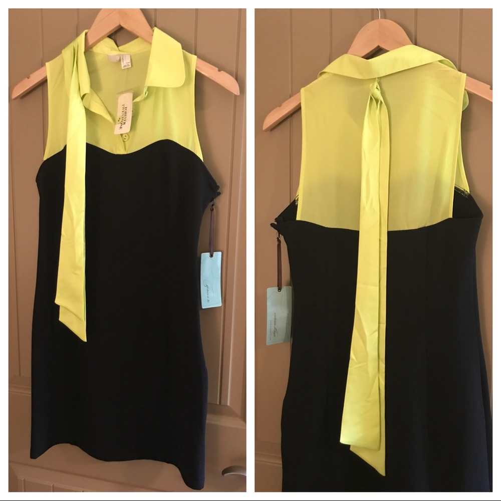 NWT Forever 21 - Yellow & Black Dress - Size Large