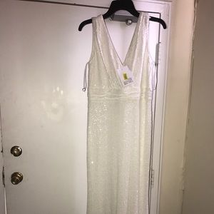 Long white Sparkle dresses