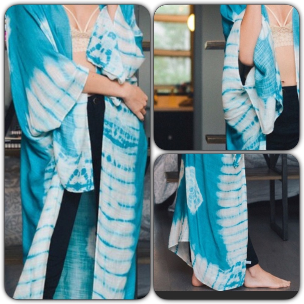 Stunning Boho Tie Dye Kimono Cardi Coverup OS sold - Picture 4 of 6