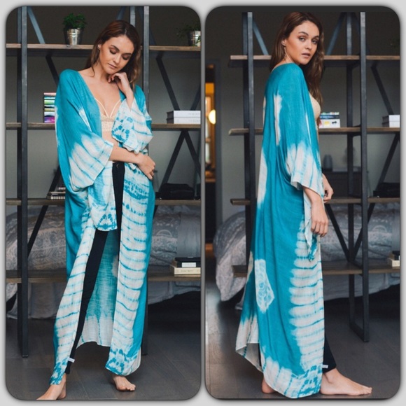 Stunning Boho Tie Dye Kimono Cardi Coverup OS sold - Picture 3 of 6