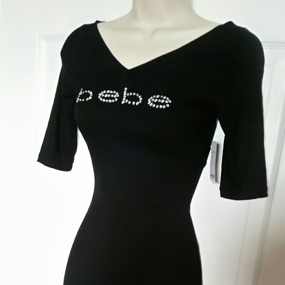 Robe BEBE Macramé Surplice - Taille M, Neuve Avec étiquettes (NWT), Style Décolleté Croisé