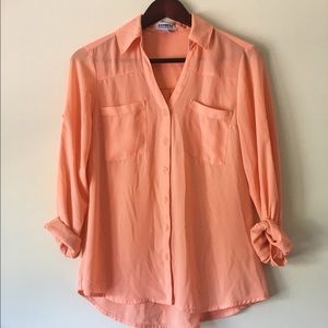 Express Portofino Peach Blouse