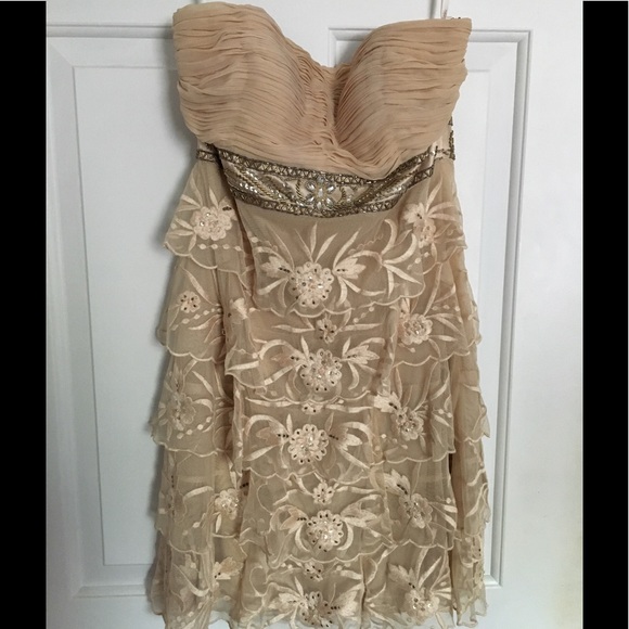 Tan Cocktail Dress - Picture 1 of 6