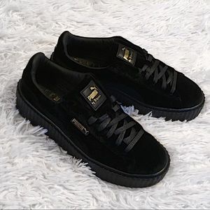 **SOLD** Women's Black Velvet Fenty Puma Creepers