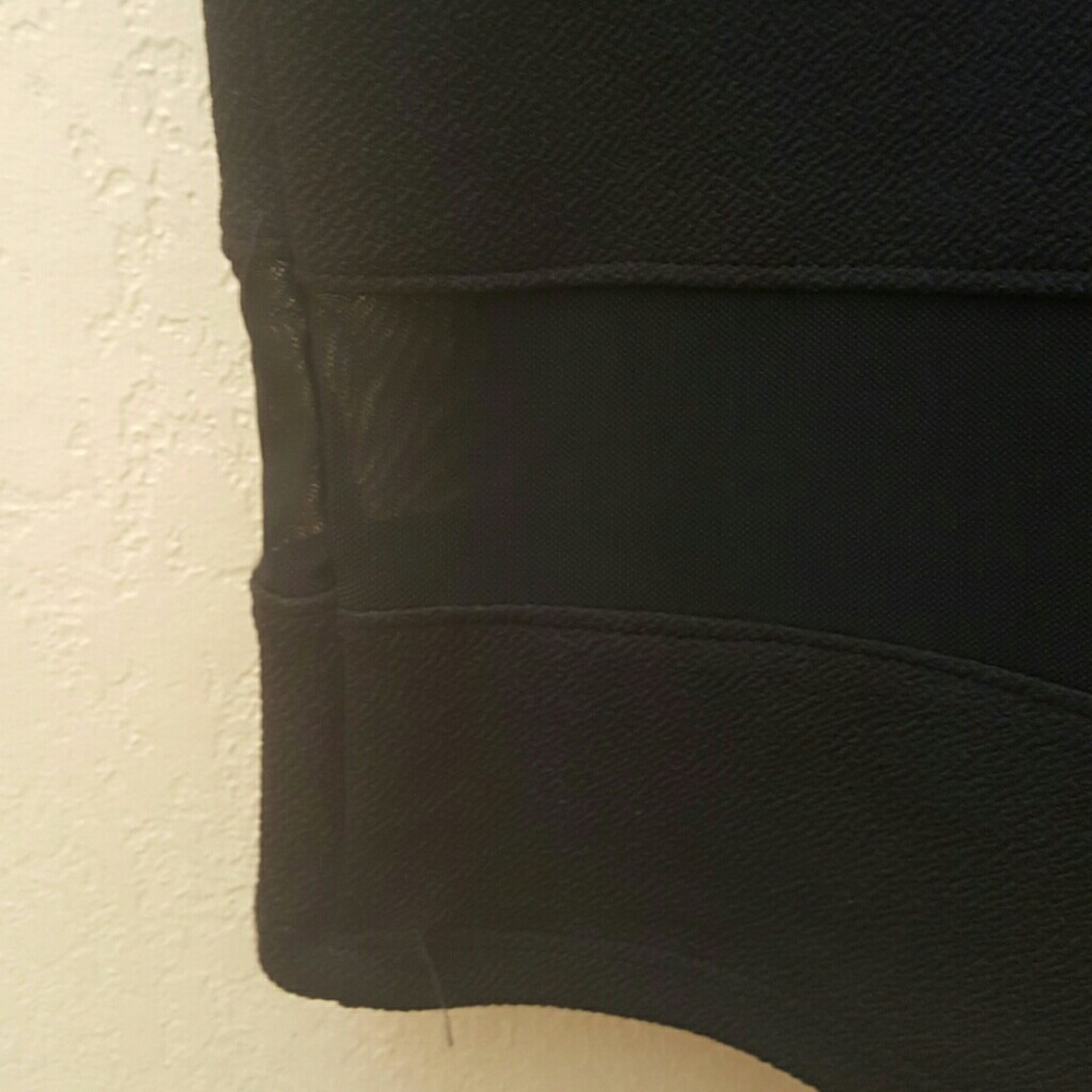 Sheer Panel Little Black Dress