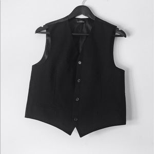 Kids Black Button Vest