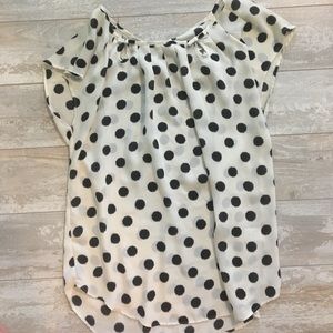 LC Lauren Conrad polka dot top size M