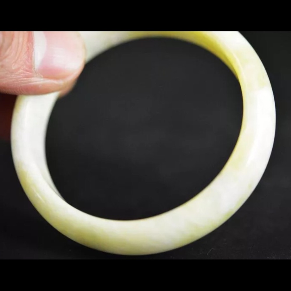 Real Jade "Lantian" Bangle Bracelet 59MM - Picture 3 of 4