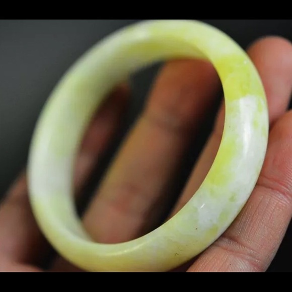 Real Jade "Lantian" Bangle Bracelet 59MM - Picture 2 of 4