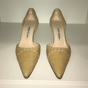Manolo Blahnik snake skin heels size 37.