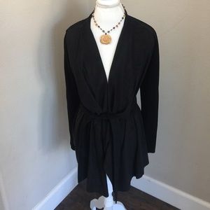 INC Dressy black draped cardigan