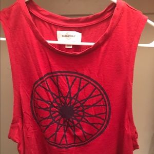 Soul cycle wheel crop top
