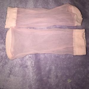 Baby pink mesh socks