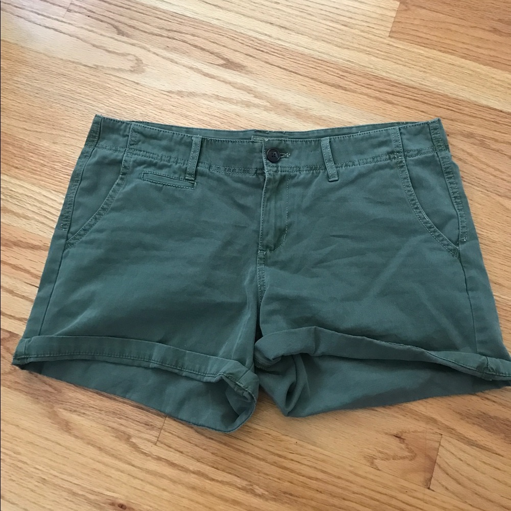 Army green shorts