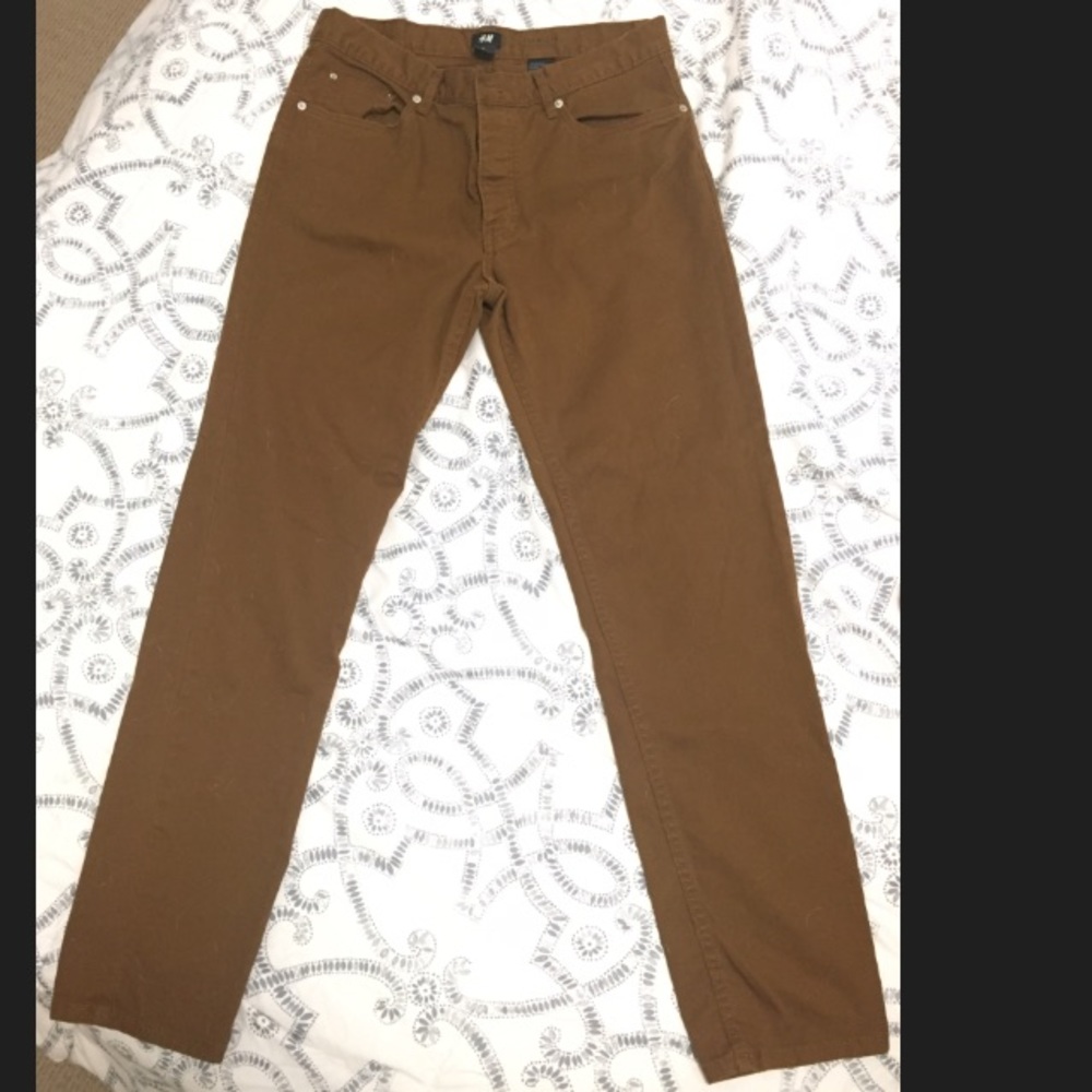 H&M brown khaki pants men's size 33