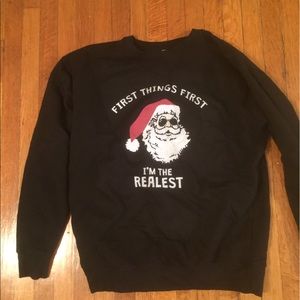 Men's Black Ugly Christmas Sweatshirt - L