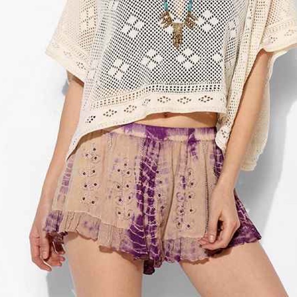 Urban Outfitters Pants - Raga Tie Dye Ruffle Shorts