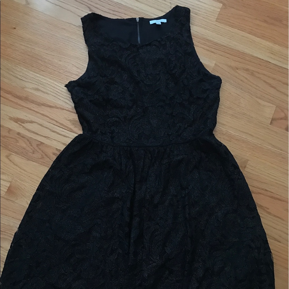 Black fit and flare dress