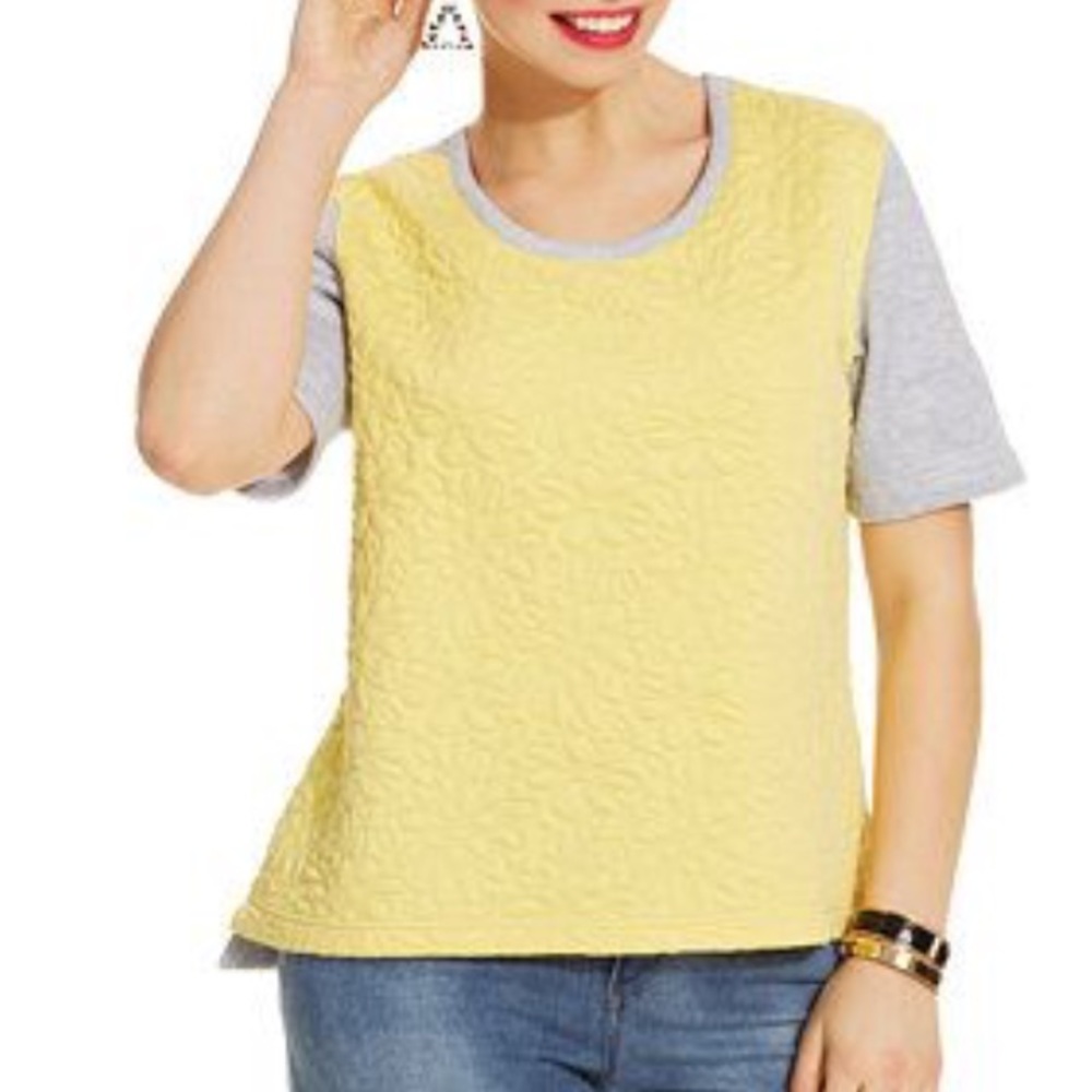 modamix plus size short sleeve textured top