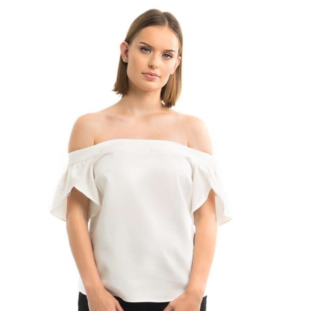 Off The Shoulder White Blouse Top