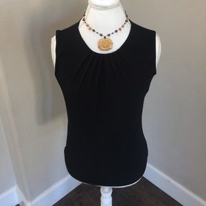 Calvin Klein dressy sleeveless black blouse