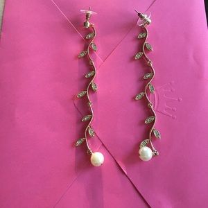 Long gold earrings