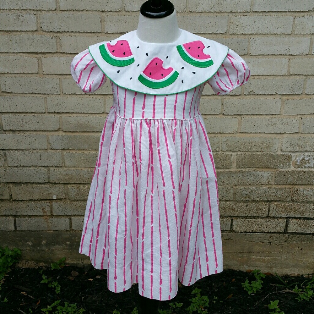 Watermelon Sweetheart Vintage Summer Dress Size 6
