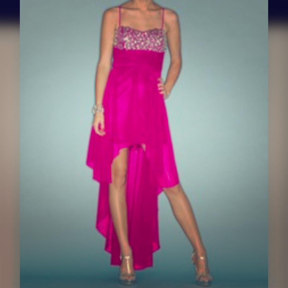{B. Darlin} Pink high low dress size:1/2