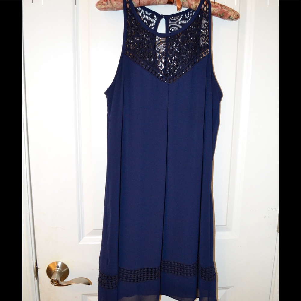 Jodi Kristopher High Neck Shift Dress
