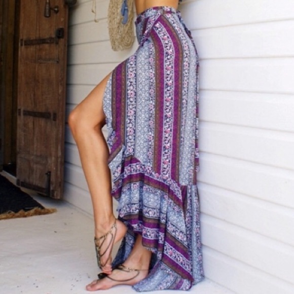 "Jada" ll Bohemian Wrap Skirt - Picture 2 of 7