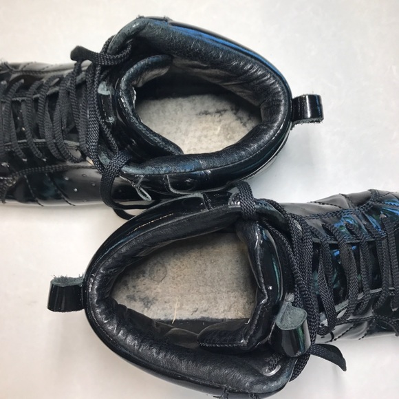 Black Leather Clae High Tops - Picture 3 of 8