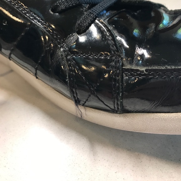 Black Leather Clae High Tops - Picture 6 of 8