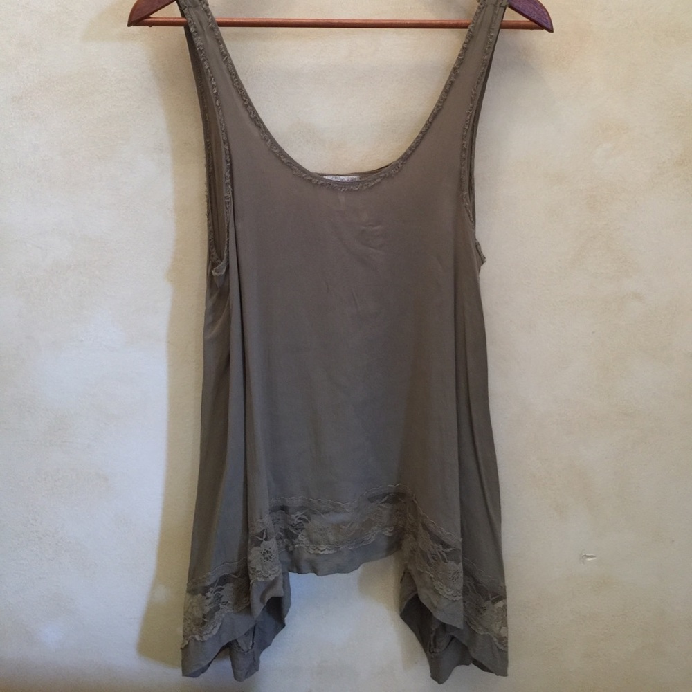Free People Olive Green Tank