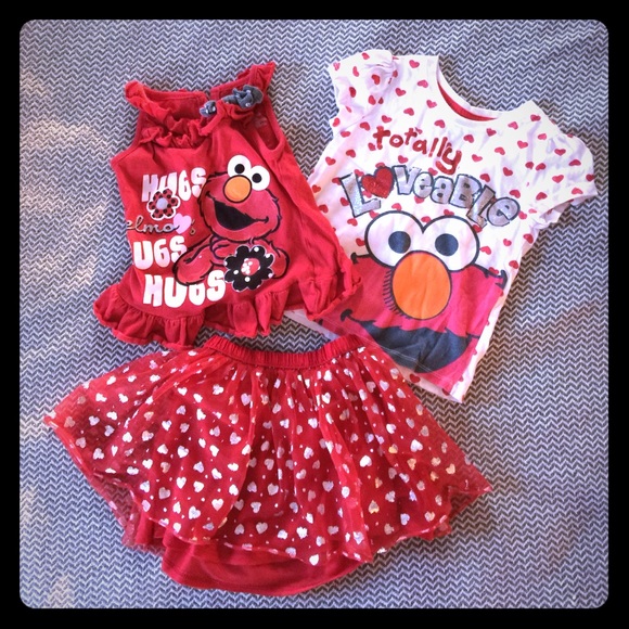 SESAME STREET ELMO TANK /& SHORTS SET 2T 3T 4T ~ NWT