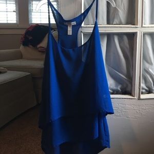 Layered ambiance apparel tank top royal blue