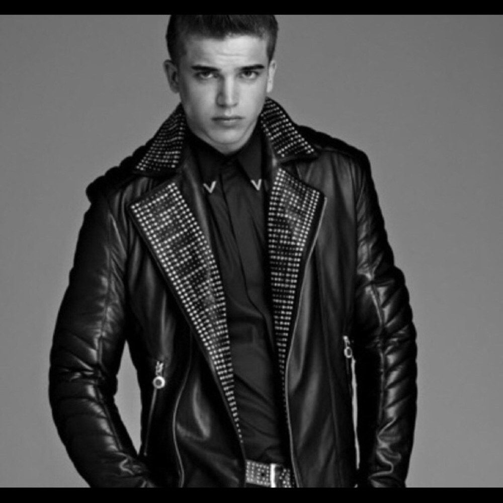 Versace H&M Men's Leather Jacket