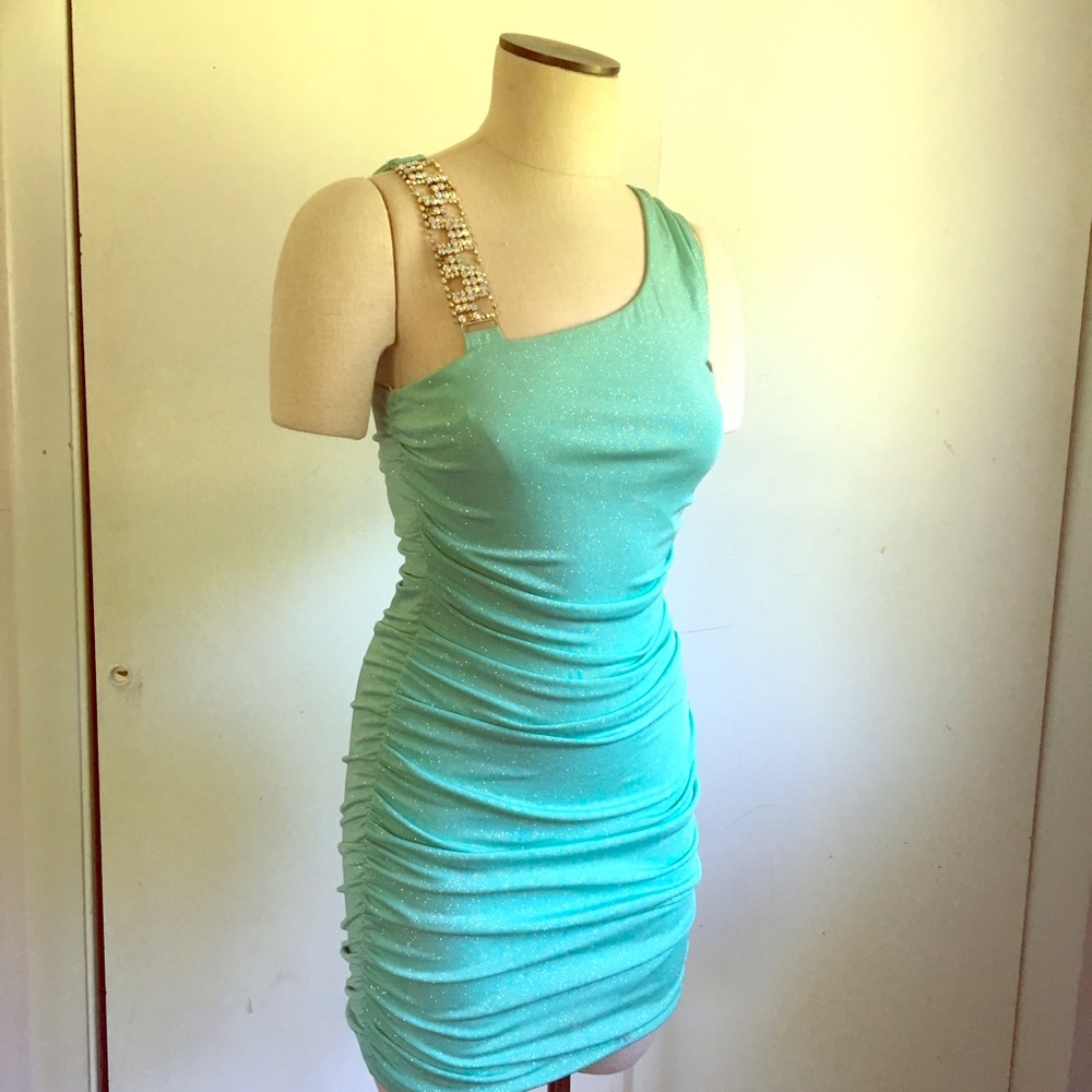 Teal Body-Con Dress