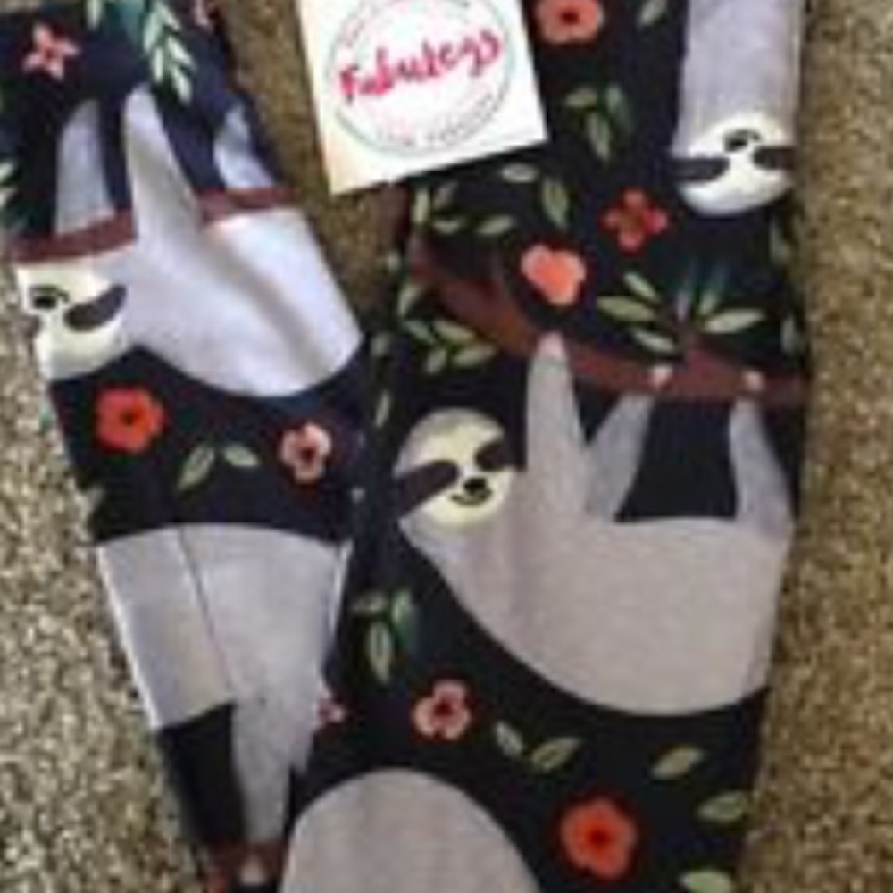 Fabulegs Preciously Cute Sloth OS Leggings