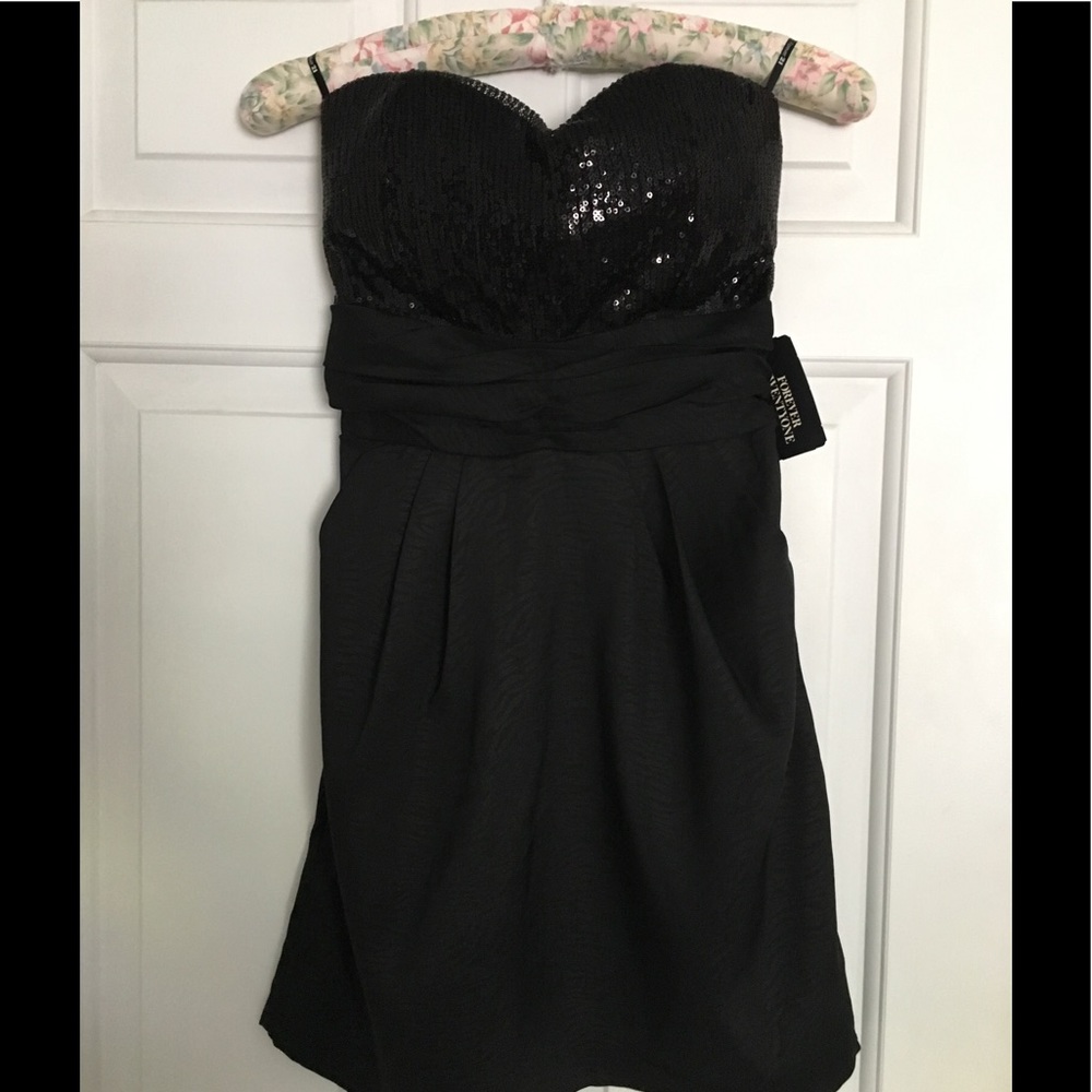 Black Sequin Cocktail Dress