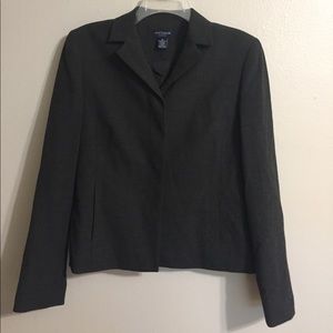 Ann Taylor charcoal grey blazer suit jacket